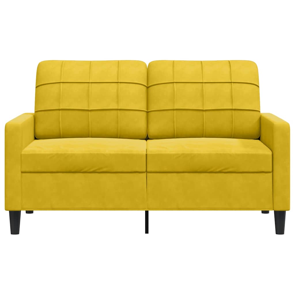 2-Sitzer-Sofa Gelb 120 cm Samt