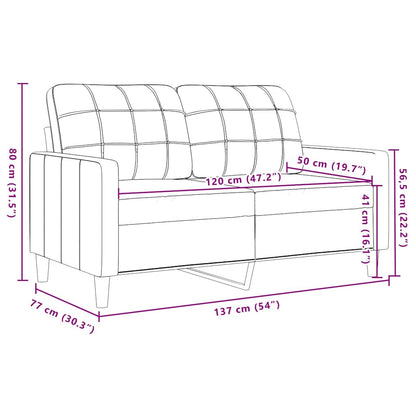 2-Sitzer-Sofa Gelb 120 cm Samt