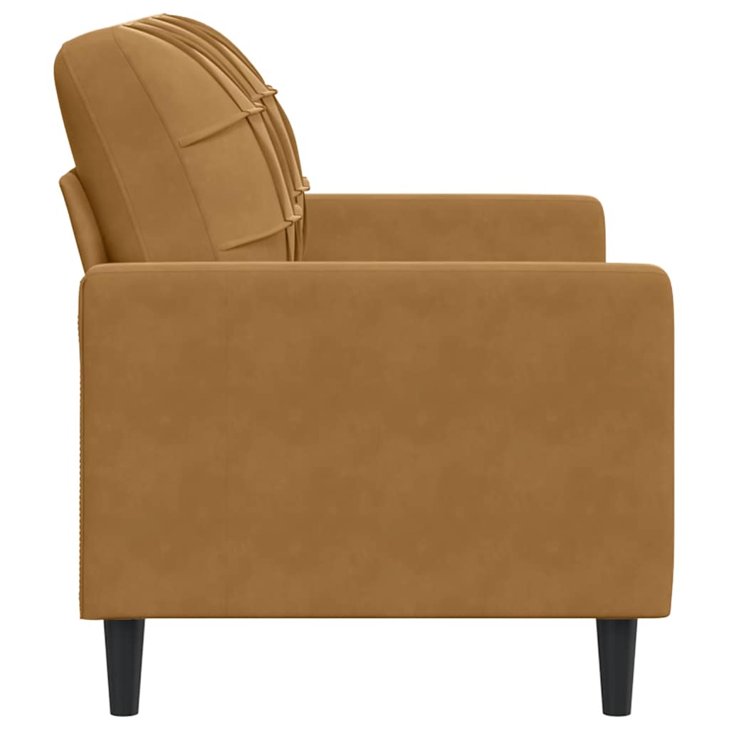 2-Sitzer-Sofa Braun 120 cm Samt