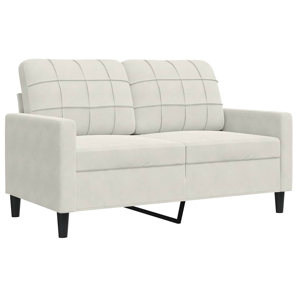 2-Sitzer-Sofa Creme 120 cm Samt