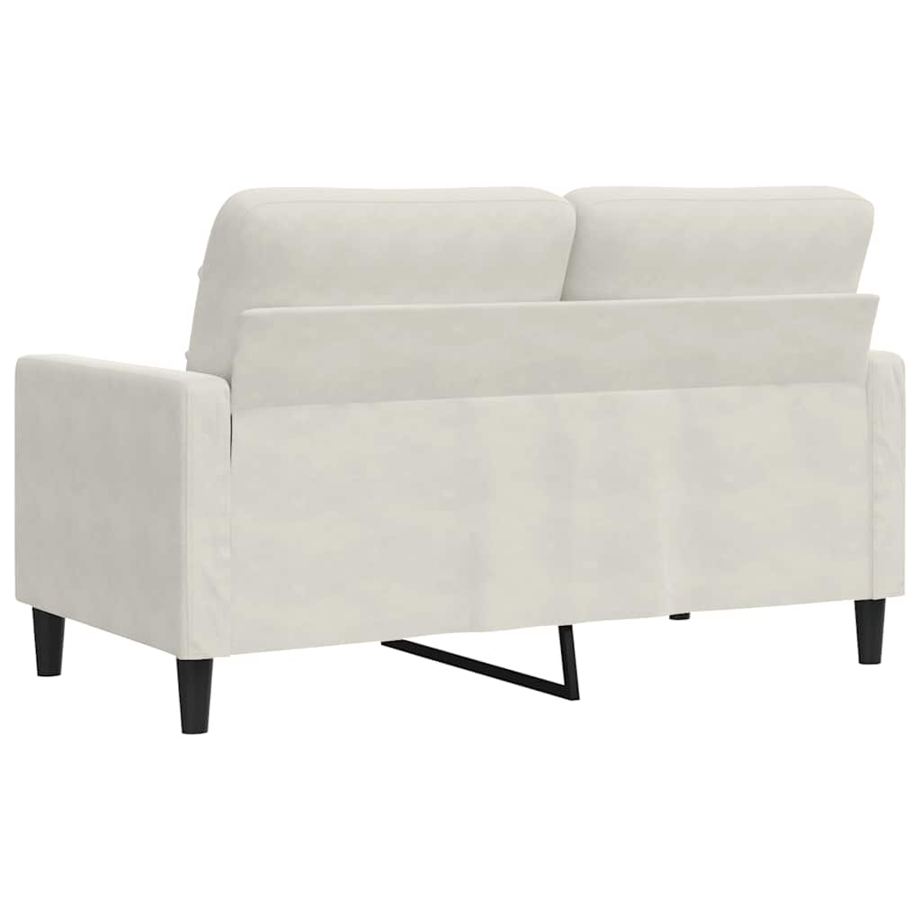 2-Sitzer-Sofa Creme 120 cm Samt