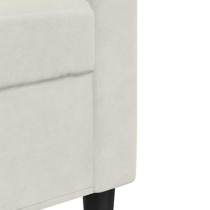 2-Sitzer-Sofa Creme 120 cm Samt