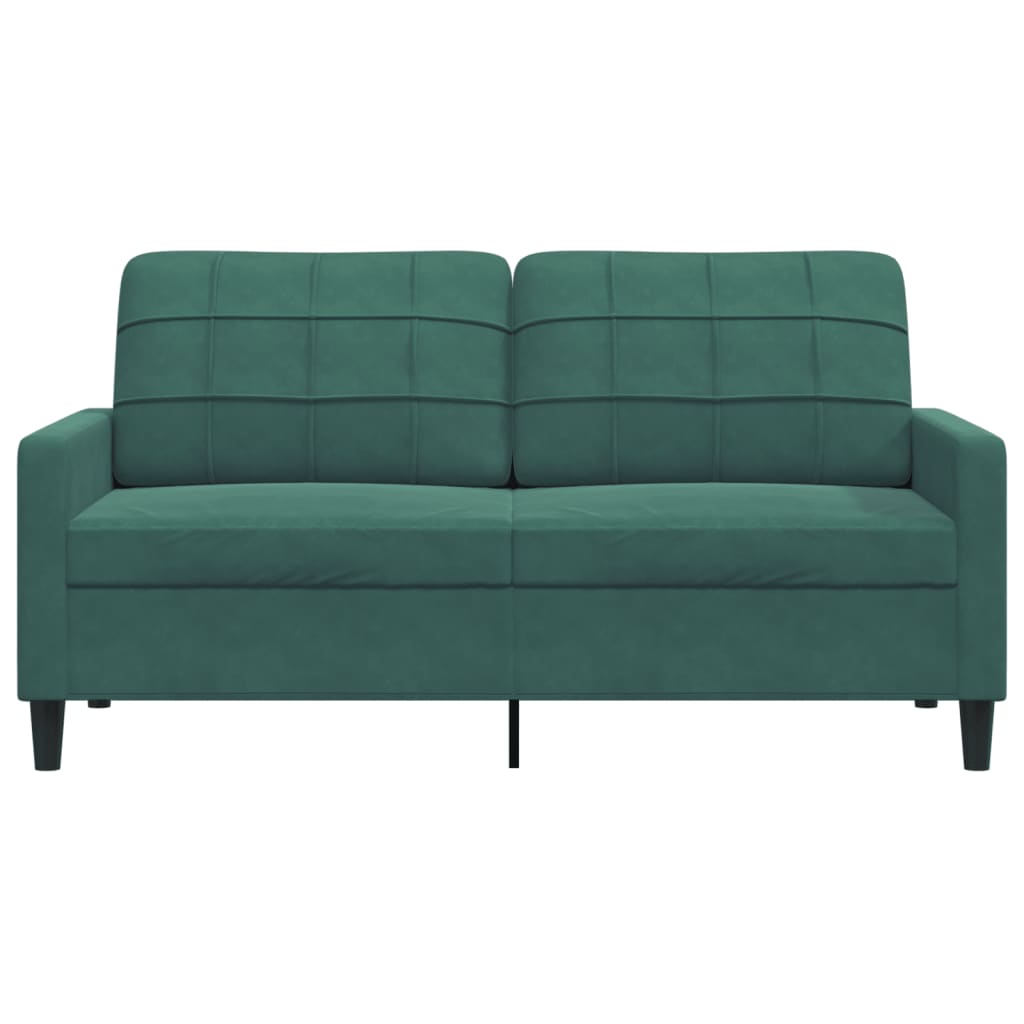 2-Sitzer-Sofa Dunkelgrün 140 cm Samt