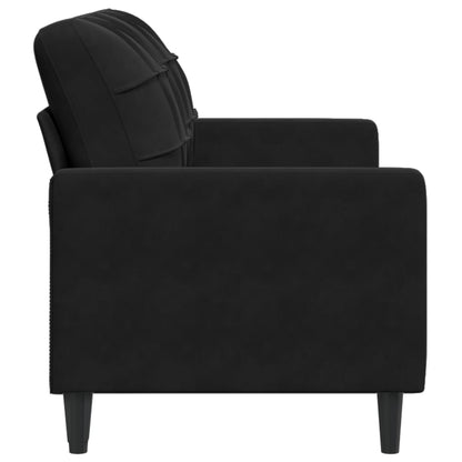 2-personers sofa sort 140 cm fløjl