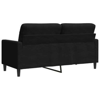 2-personers sofa sort 140 cm fløjl