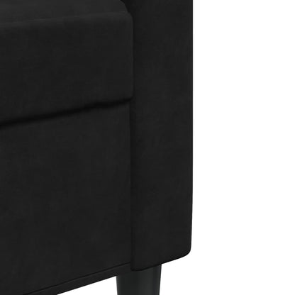 2-personers sofa sort 140 cm fløjl