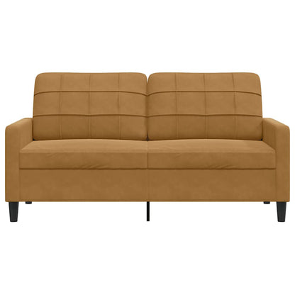 2-Sitzer-Sofa Braun 140 cm Samt