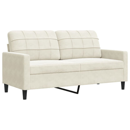 2-personers sofa creme 140 cm fløjl