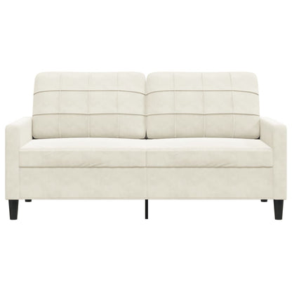2-personers sofa creme 140 cm fløjl