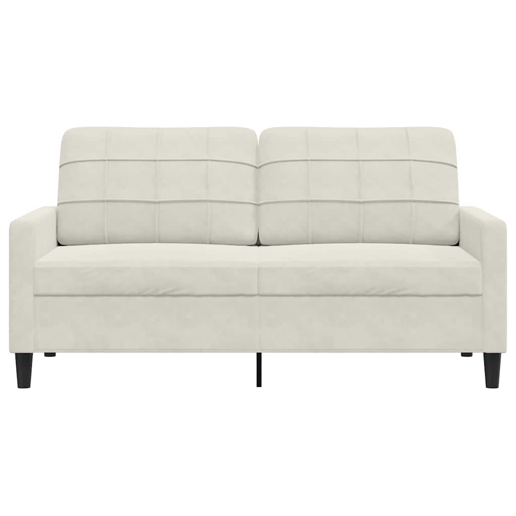 2-Sitzer-Sofa Creme 140 cm Samt