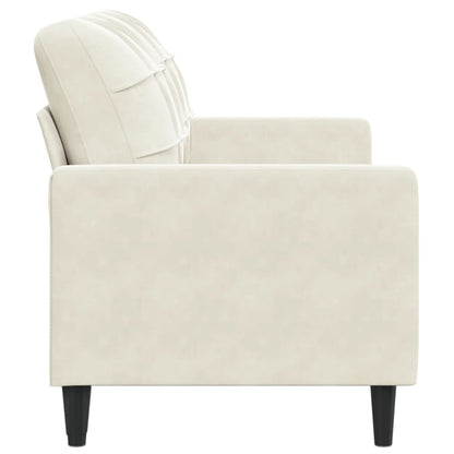 2-personers sofa creme 140 cm fløjl