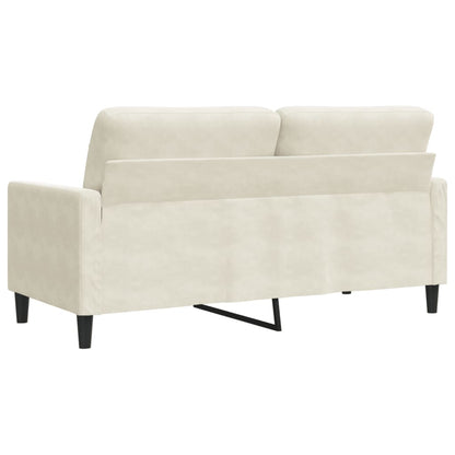 2-personers sofa creme 140 cm fløjl