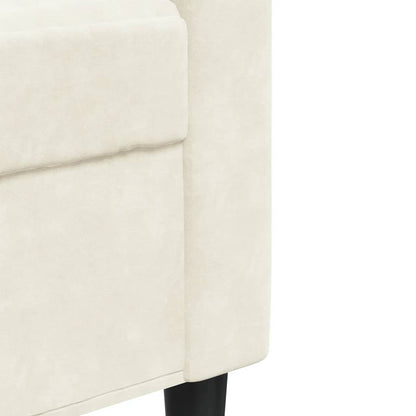 2-personers sofa creme 140 cm fløjl