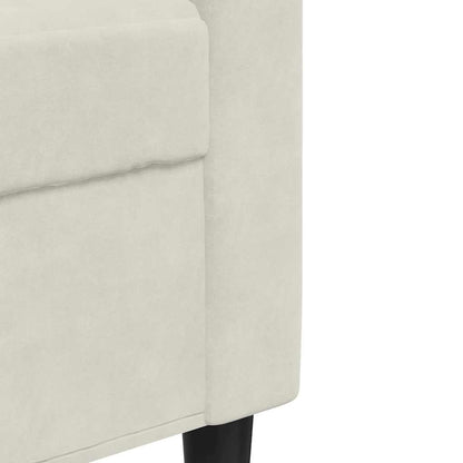 2-Sitzer-Sofa Creme 140 cm Samt