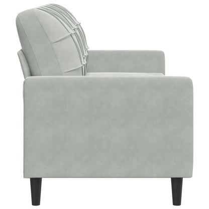 3-personers sofa lysegrå 180 cm fløjl