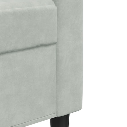 3-personers sofa lysegrå 180 cm fløjl