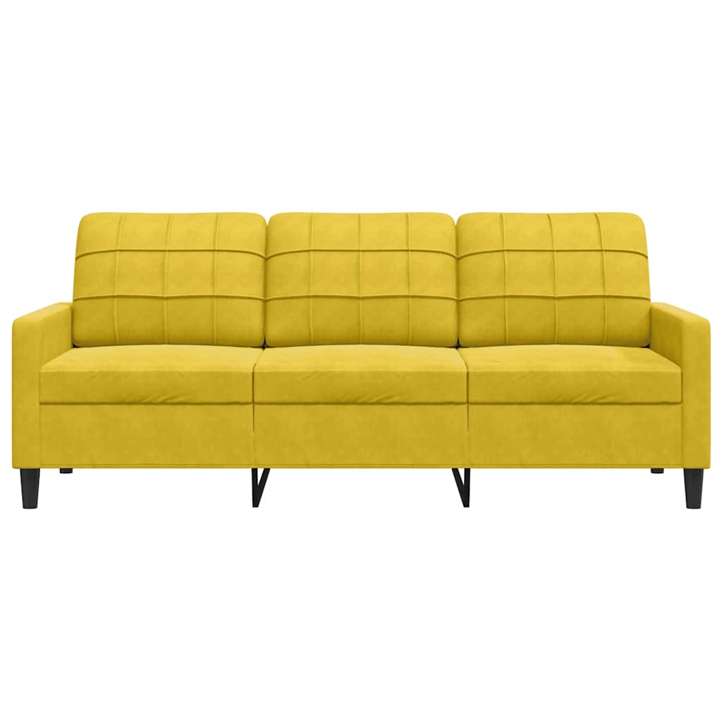 3-Sitzer-Sofa Gelb 180 cm Samt
