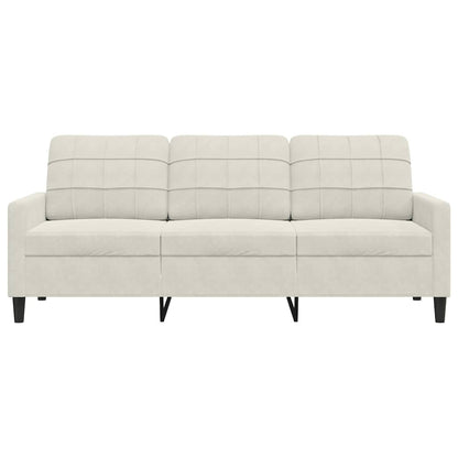 3-personers sofa creme 180 cm fløjl