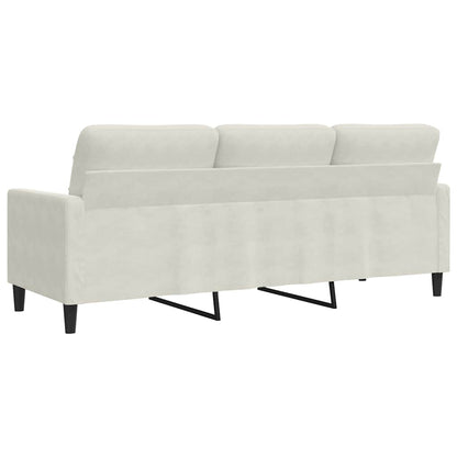 3-personers sofa creme 180 cm fløjl