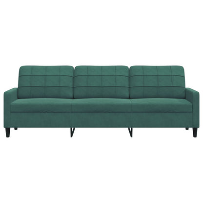 3-Sitzer-Sofa Dunkelgrün 210 cm Samt