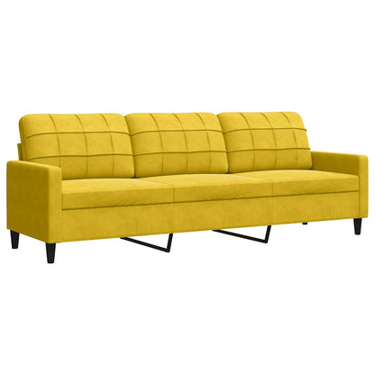 3-Sitzer-Sofa Gelb 210 cm Samt