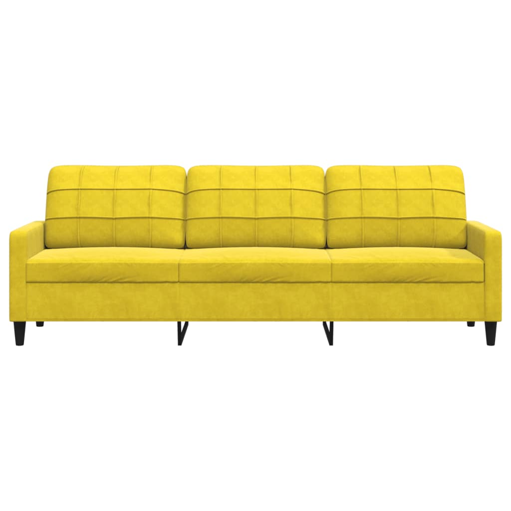 3-Sitzer-Sofa Gelb 210 cm Samt