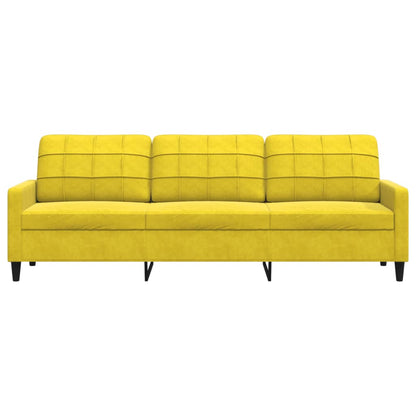 3-Sitzer-Sofa Gelb 210 cm Samt