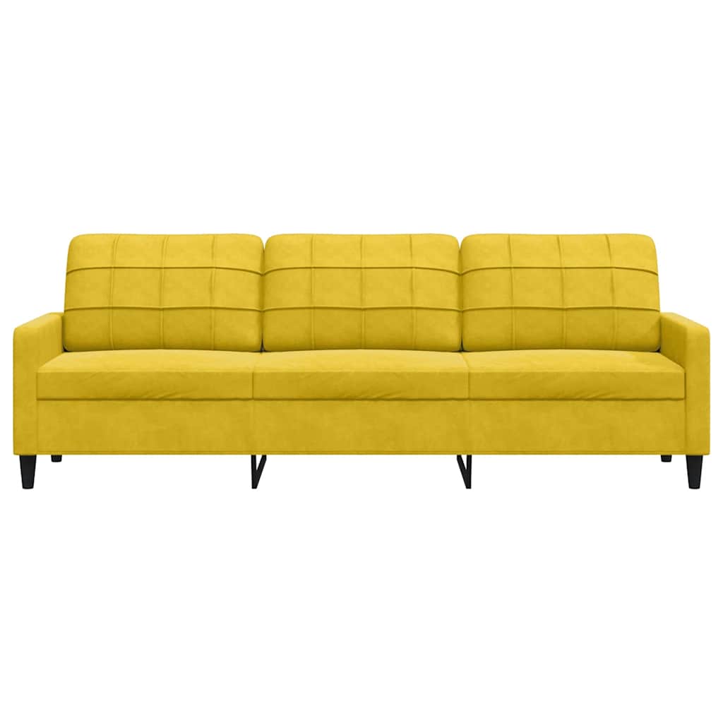 3-Sitzer-Sofa Gelb 210 cm Samt