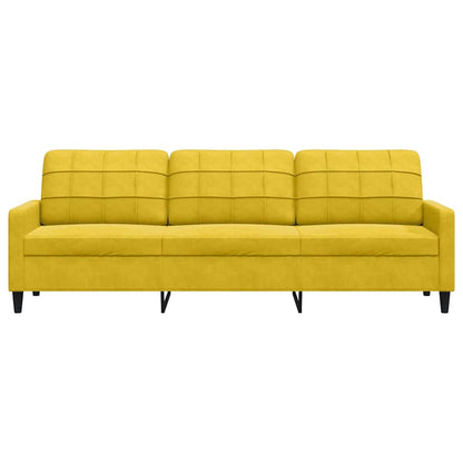 3-Sitzer-Sofa Gelb 210 cm Samt