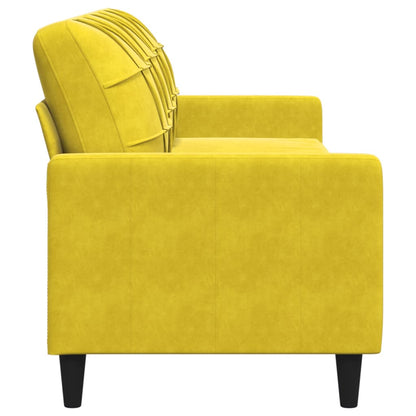 3-Sitzer-Sofa Gelb 210 cm Samt