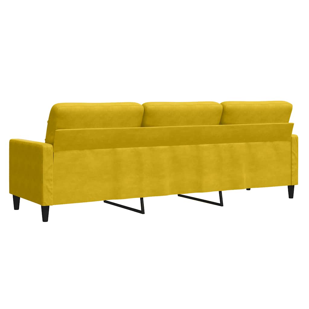 3-Sitzer-Sofa Gelb 210 cm Samt