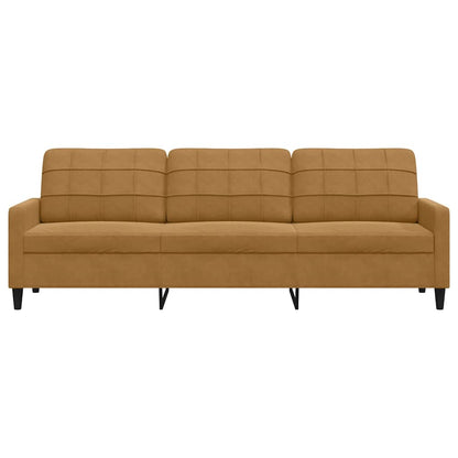 3-Sitzer-Sofa Braun 210 cm Samt