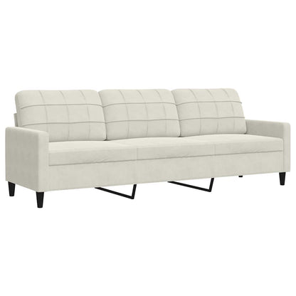 3-Sitzer-Sofa Creme 210 cm Samt