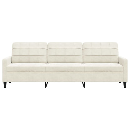 3-Sitzer-Sofa Creme 210 cm Samt