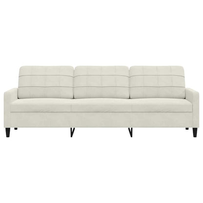 3-Sitzer-Sofa Creme 210 cm Samt