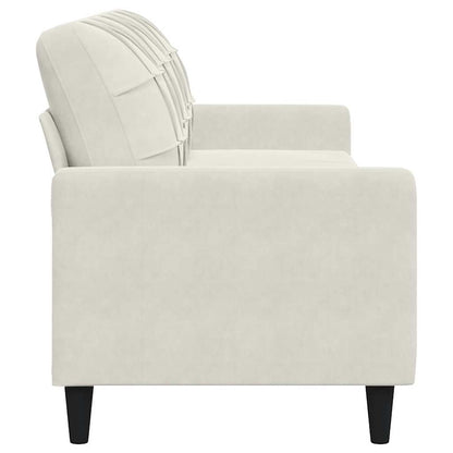 3-Sitzer-Sofa Creme 210 cm Samt