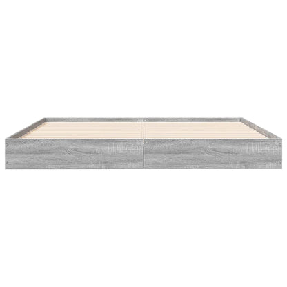 Bettgestell ohne Matratze Grau Sonoma 160x200 cm Holzwerkstoff