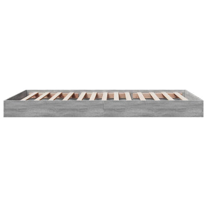 Bettgestell Grau Sonoma 100x200 cm Holzwerkstoff