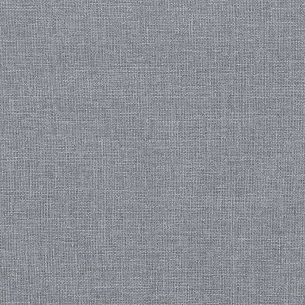 Sofa 3-Sitzer mit Zierkissen Hellgrau 210 cm Stoff