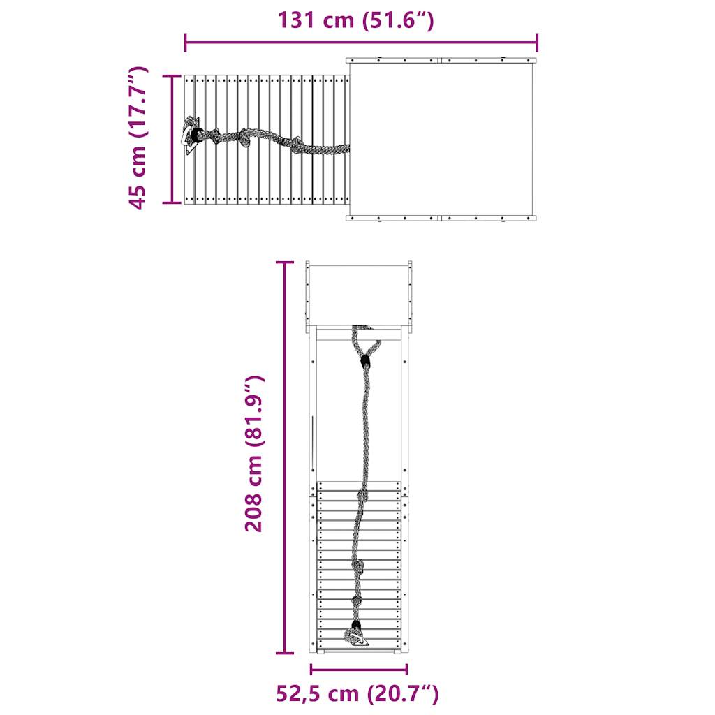 Spielturm Massivholz Douglasie