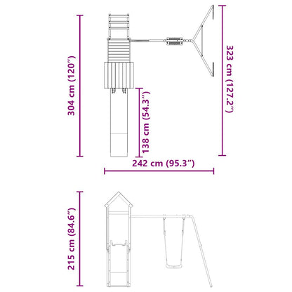 Spielturm Massivholz Douglasie