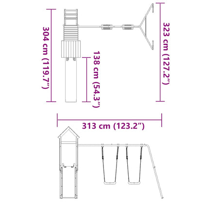 Spielturm Massivholz Kiefer