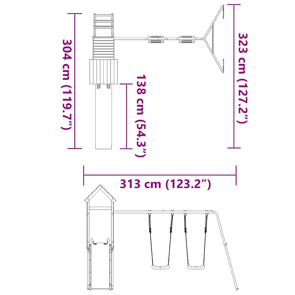 Spielturm Imprägniertes Kiefernholz