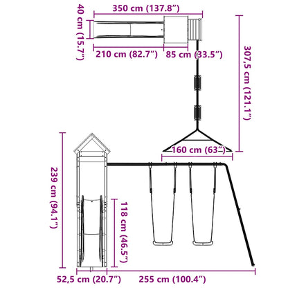 Spielturm Massivholz Douglasie
