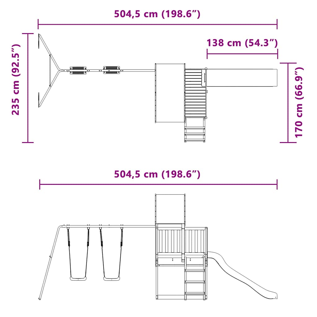 Spielturm Imprägniertes Kiefernholz