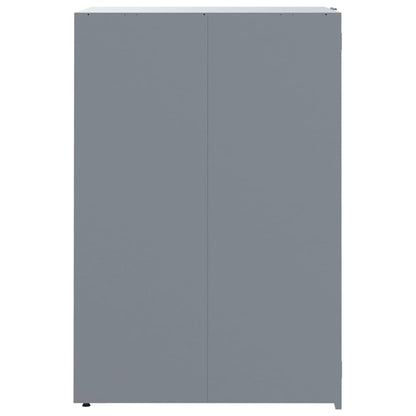 Mülltonnenbox für 5 Tonnen Grau 345x79x117 cm Stahl