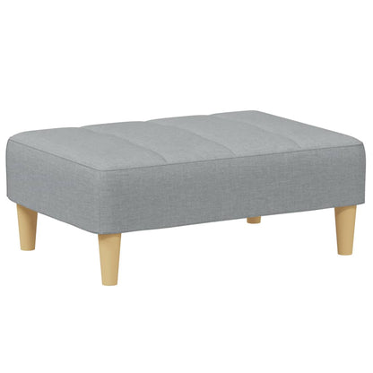Fodskammel Lysegrå 77x55x31 cm Stof