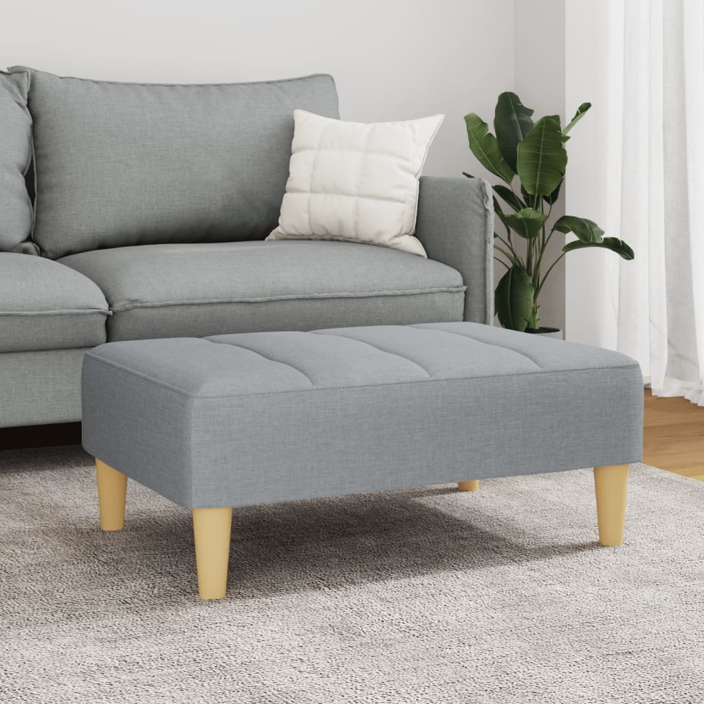 Fodskammel Lysegrå 77x55x31 cm Stof