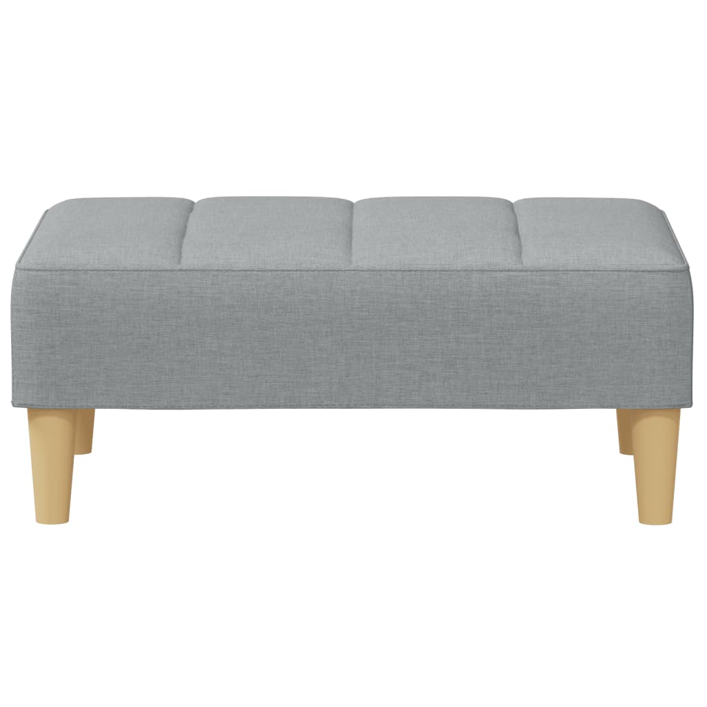 Fodskammel Lysegrå 77x55x31 cm Stof
