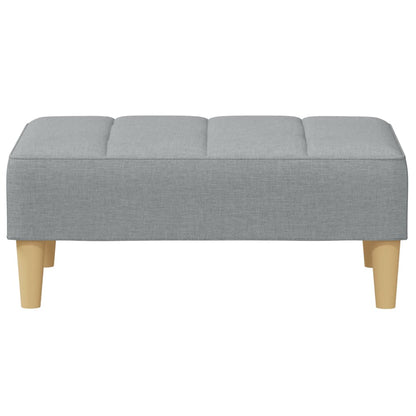 Fodskammel Lysegrå 77x55x31 cm Stof